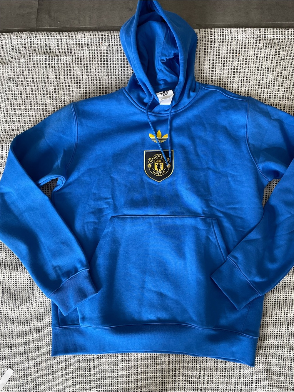 Adidas Originals Manchester United Lifestyler Hoodie - Glory Blue size L